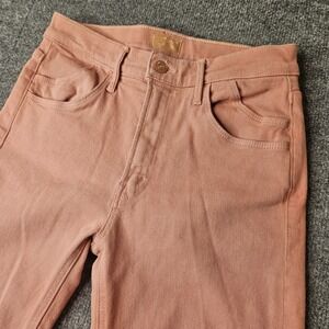 Mother The Stash Mid-Rise Dazzler Ankle Jeans Size 28‎ Pink Salmon Apricot